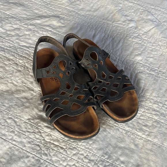 Naot Cork and Suede Sole, Leather Sandals - Picture 1 of 4